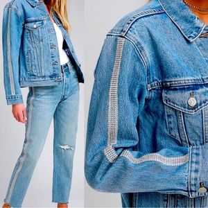 Levi’s Medium Wash Rhinestone Denim Jacket